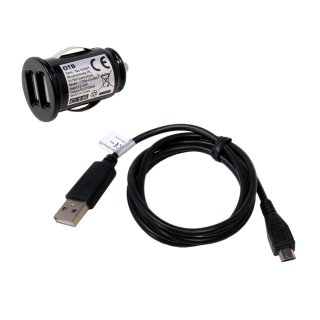 Recharge 2 pieces-set for micro USB for the car 2.1A for Samsung Galaxy Tab Active SM-T365