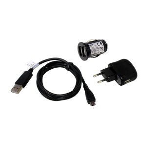 Medion Lifetab P10603 3-piece accessory set, USB cable, car adapter, USB adapter, Micro USB, 2100mA