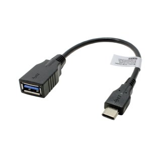 OTG Cable USB Adapter compatible with BlackBerry, USB Type C to USB, ca. 21cm