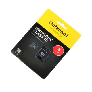Carte mémoire 8 Go compatible avec Amplicomms, classe 10, microSDHC, + adaptateur SD