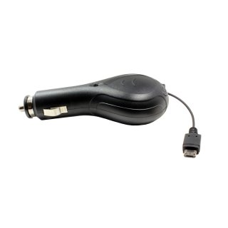 Cargador de coche, Micro USB, extensible a 0,9m, compatible con Hannspree, 1200mA