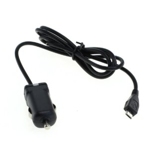 Car Charger, Micro USB, compatible with Conquest, Output: 5V/2400mA 2.4A, Input: 12-24V, 1.10 meters